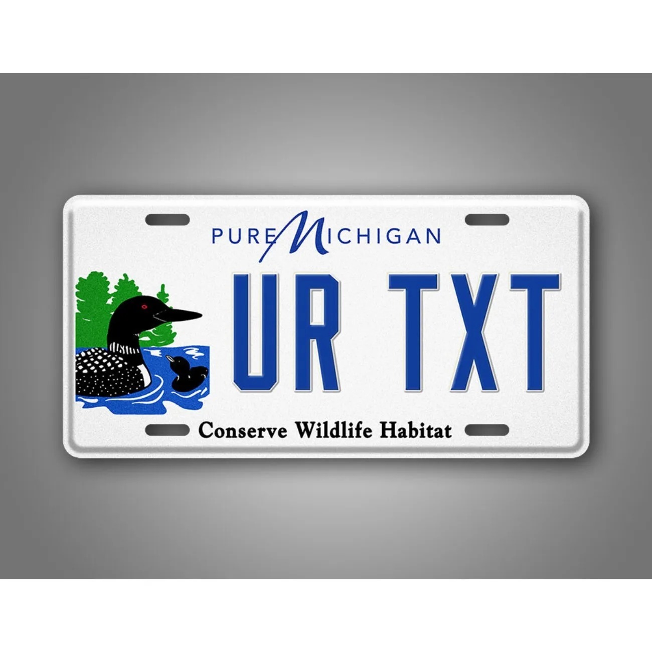 Home Decor Habitat - Panneau métallique personnalisé avec texte Michigan