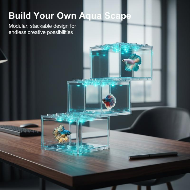 Mini aquarium empilable en acr - Home Decor Habitat avis et prix