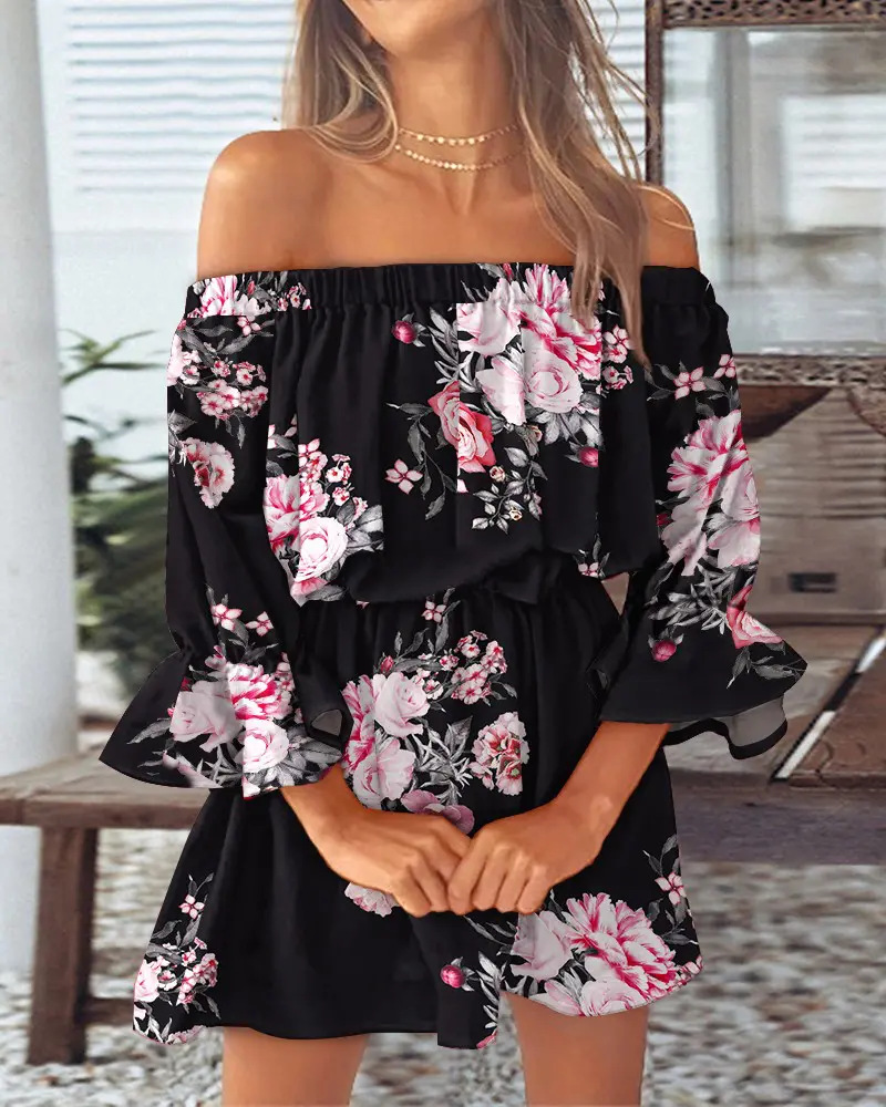 Mini-robe à épaules dénudées p - Boho Wind Chimes avis et prix