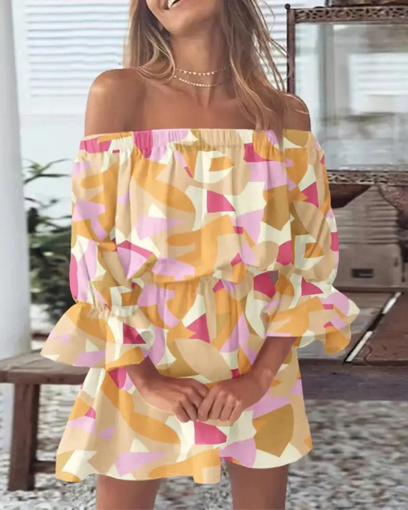 Mini-robe à épaules dénudées p - Boho Wind Chimes avis et prix