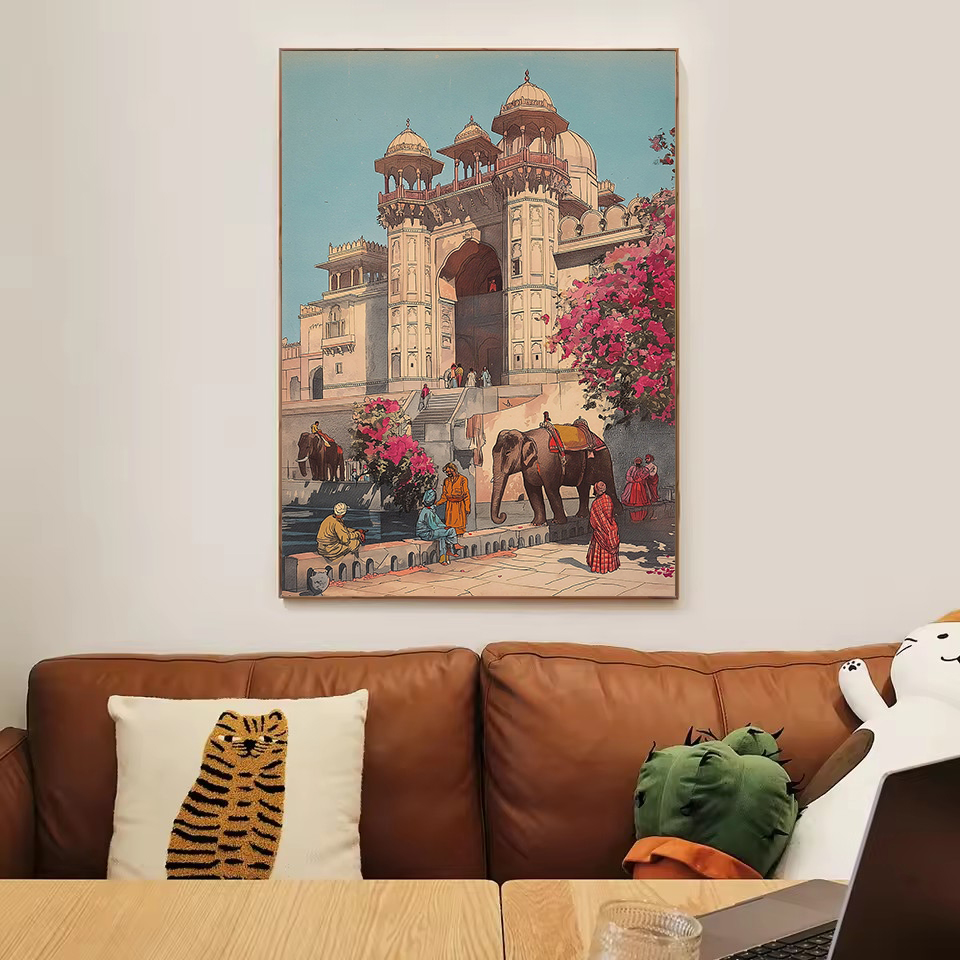 Affiche Vintage d'inde ancienn - Home Decor Varanasi avis et prix