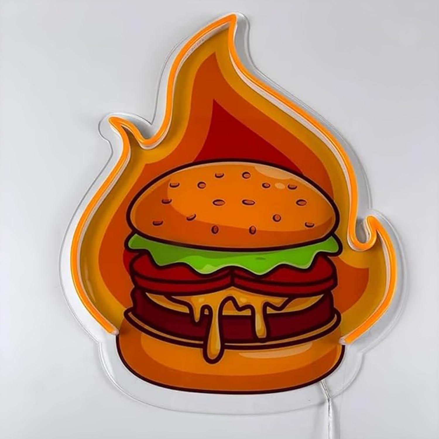Enseigne néon LED Burger, Lumi - Home Decor Kitchen avis et prix